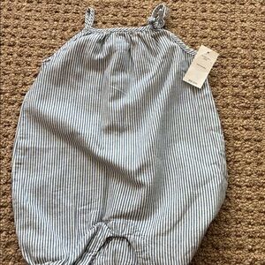 GAP Blue & White Striped Baby Romper